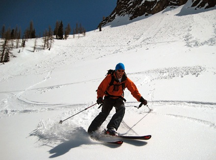 A skier in the North Cascades.