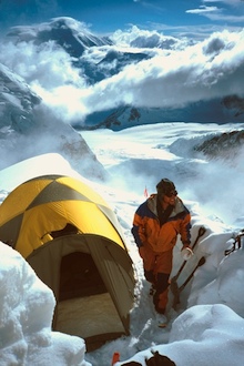 High camp on the West Rib
