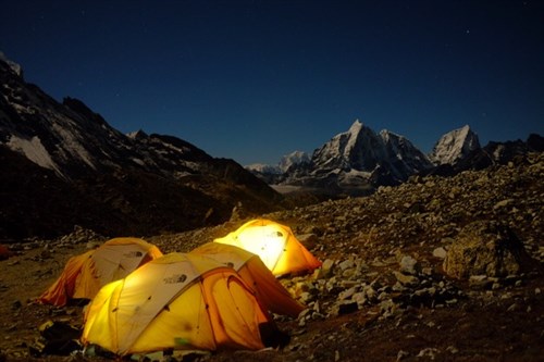 12-5 Base Camp At Night By Kurt Evans
