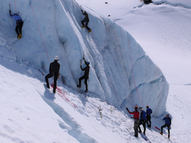 Beginning Ice Climbing Course Coleman Icefall