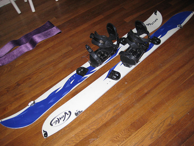 Splitboard in Uphill Mode