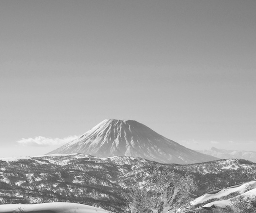 A skier skins uphill in the Mt. Baker backcountry.