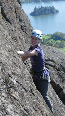 Climbers enjoy the rock climbing and the views at Mount Erie.