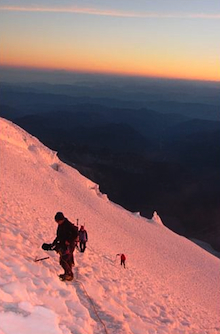 Sunrise on Mt. Rainier.