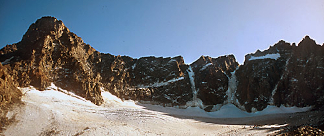 Palisade Glacier with V and U Notches.