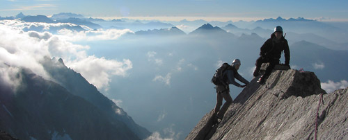 Beautiful views from the summit of the Tour Ronde.