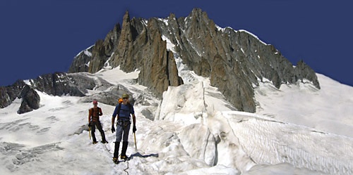 Vallee Blanche, with Dent du Geant in the distance.