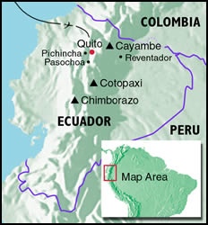 Ecuador, Cotopaxi - Map