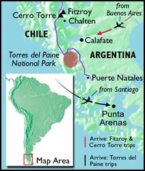 Patagonia Icecap - Map