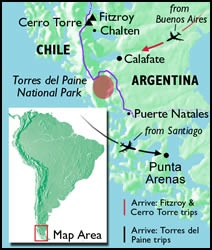 Patagonia Icecap - Map