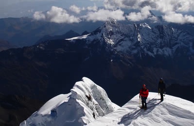 Peru, Near the summit of Toqllaraju.