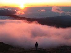 Sunrise over Africa, from just below the summit on Kilimanjaro.