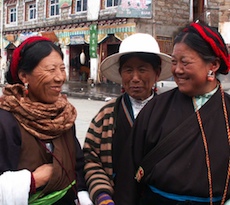 China, Lamoshe - The traditional Tibetan town of Tagong is a short drive from Kangding.