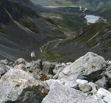 China, Lamoshe - The approach to advanced base camp on Lamoshe.