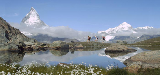 The Matterhorn, just outside of Zermatt.