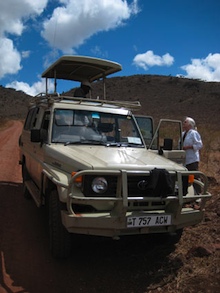 Safari - Land Cruisers take us through the Ngorongoro Crater.