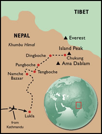 Nepal, Khumbu - Map
