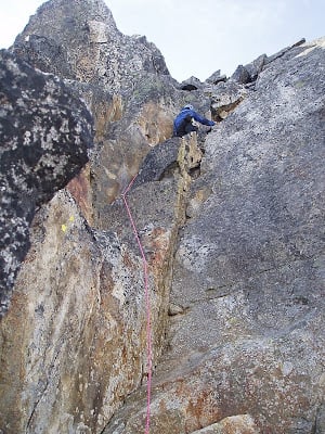 AAI climbers complete Mt. Challenger ascent with guide Dawn Glanc 9 035 last ptich on Cha0023
