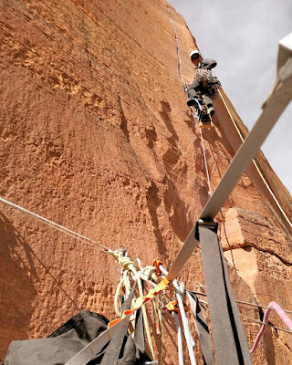 Aid leading Moonlight Buttress Zion 2017