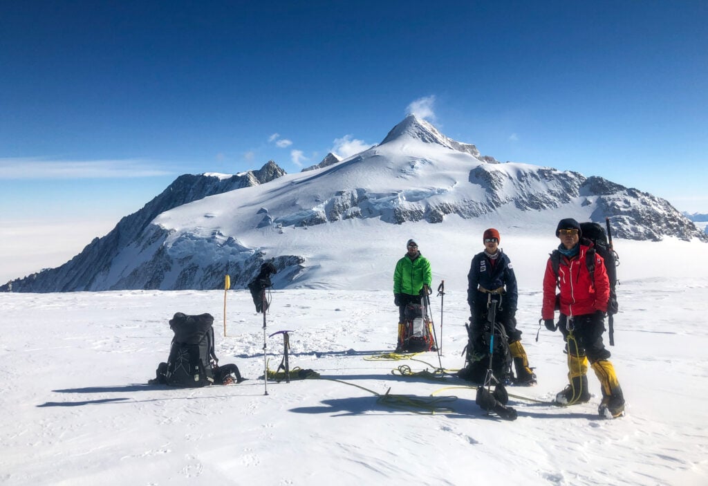 Departing high camp Vinson Mike Roberts