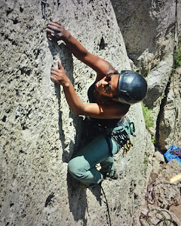 Guide Like Liz Scholarship Winner: Grace Anderson 2 Grace climbing in Wild Iris