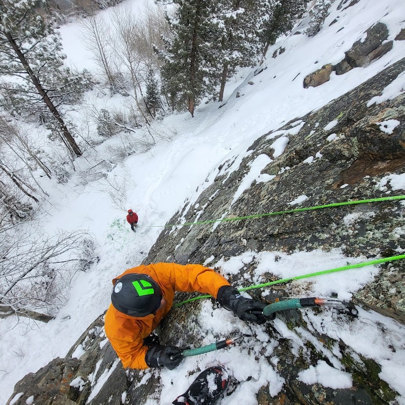 The Eastern Sierra provides great mixed climbing, too.  Kevin McGarity