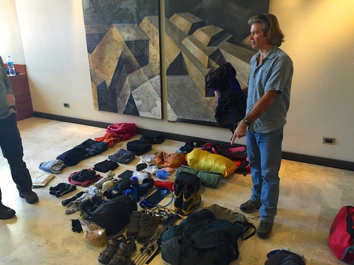 Equipment check in Mendoza