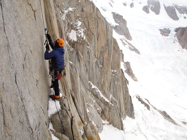 Climbing Fixed Line in Patagonia