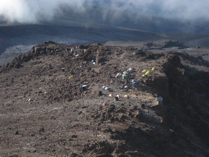 Just above Barafu Camp.