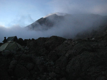 Barafu Camp at dusk.