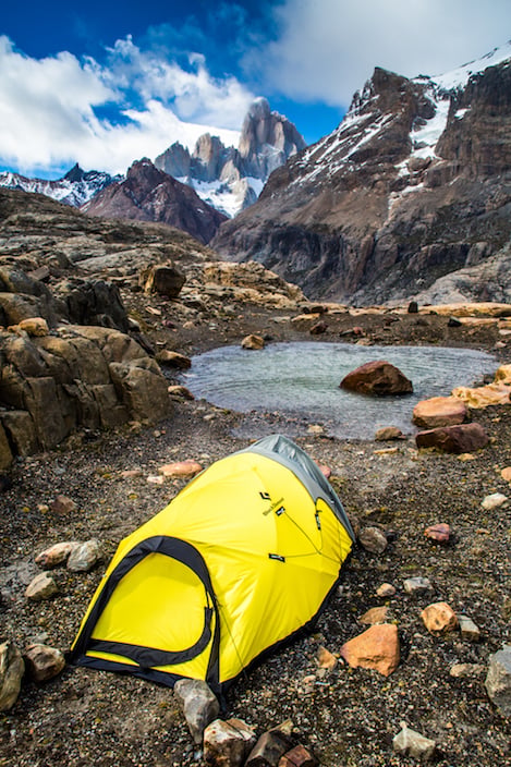 Campsite with views of N. Face Fitz Roy
