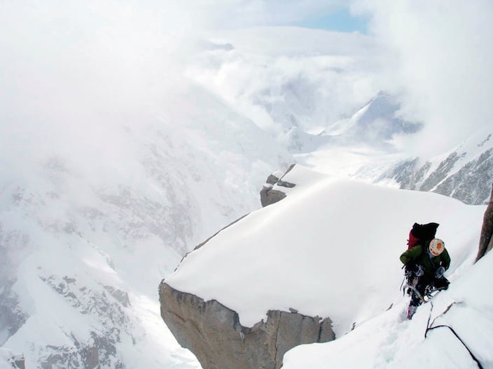 Leaving the Cassin Ledge