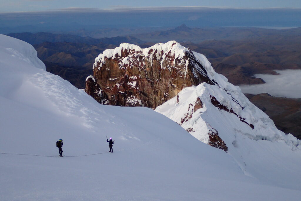 Climbing Antisana
