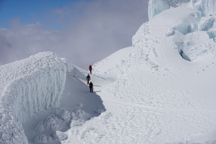 Climbers Ascending Cotopaxi