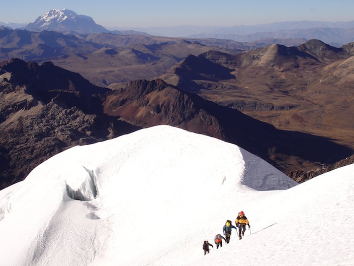 Climbers on Huayna Potosi