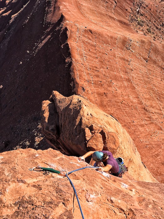Climbing "Jah Man" on Sister Superior Tower.