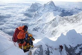 Descending Everest Summit Lydia Bradey