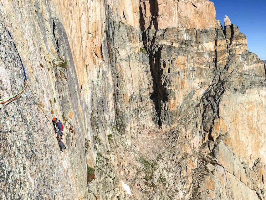 Hero Traverse on Pitch 3 of Long Peak's Casual Route