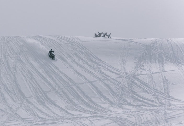 High marking on snowmobiles