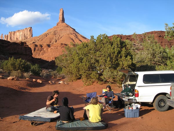 Climber's camp in Utah
