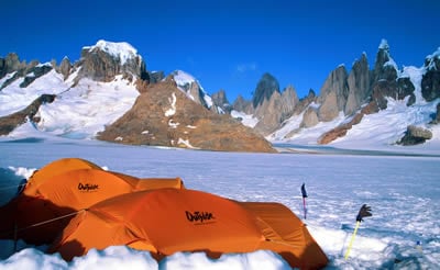 Camp on the icecap