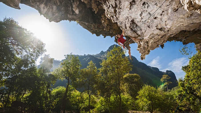 Cave Climbing in Laos