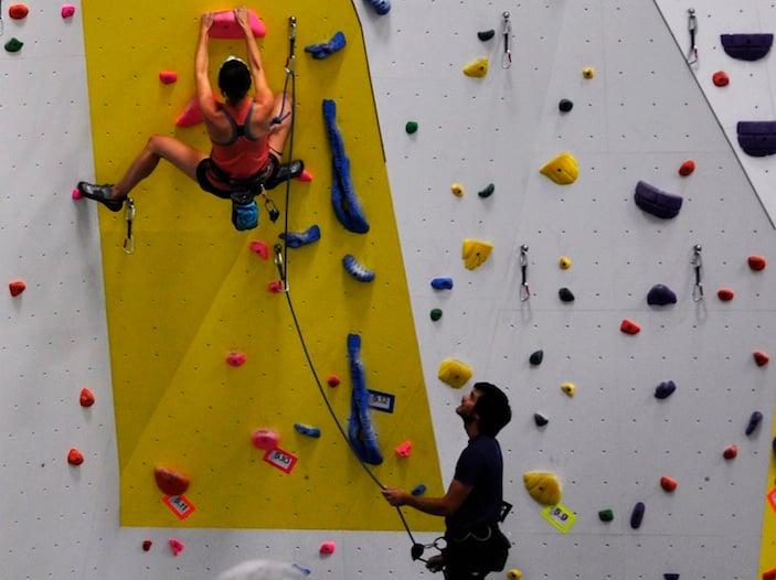 Learning to Lead Climb in an Indoor Gym