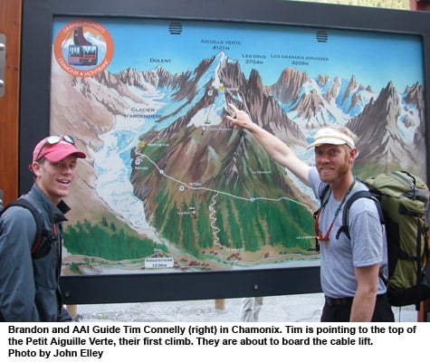 Father and Son in the Alps: Climbing the Alps Trilogy 4 viewing map of chamonix