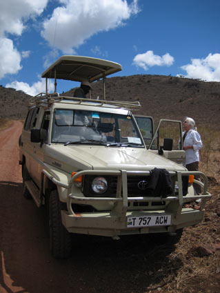 Traveling through the Ngorongoro Crater