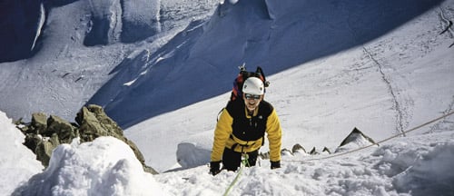 Climbing the NW Face of Mont Blanc du Tacul