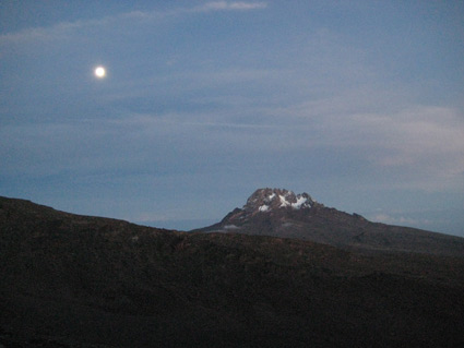 Mt. Mawenzie, as seen just above Barafu Camp.