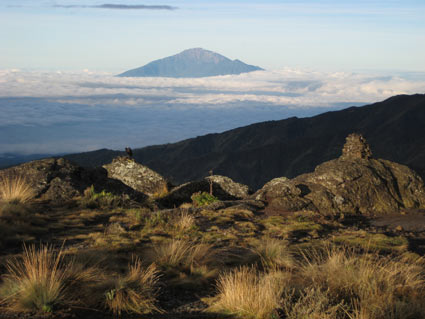 Mt. Meru from Shira Camp.