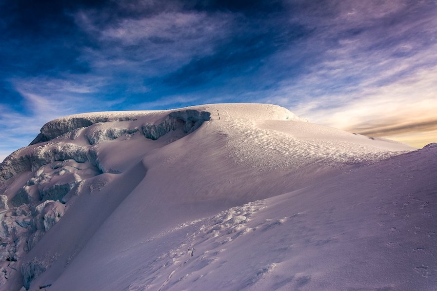 Approaching the summit of Antisana