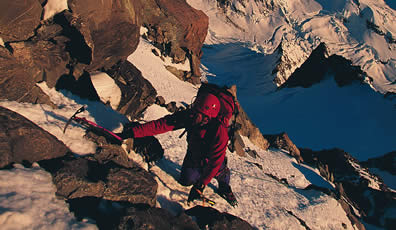 Climbing on Mt. Cook